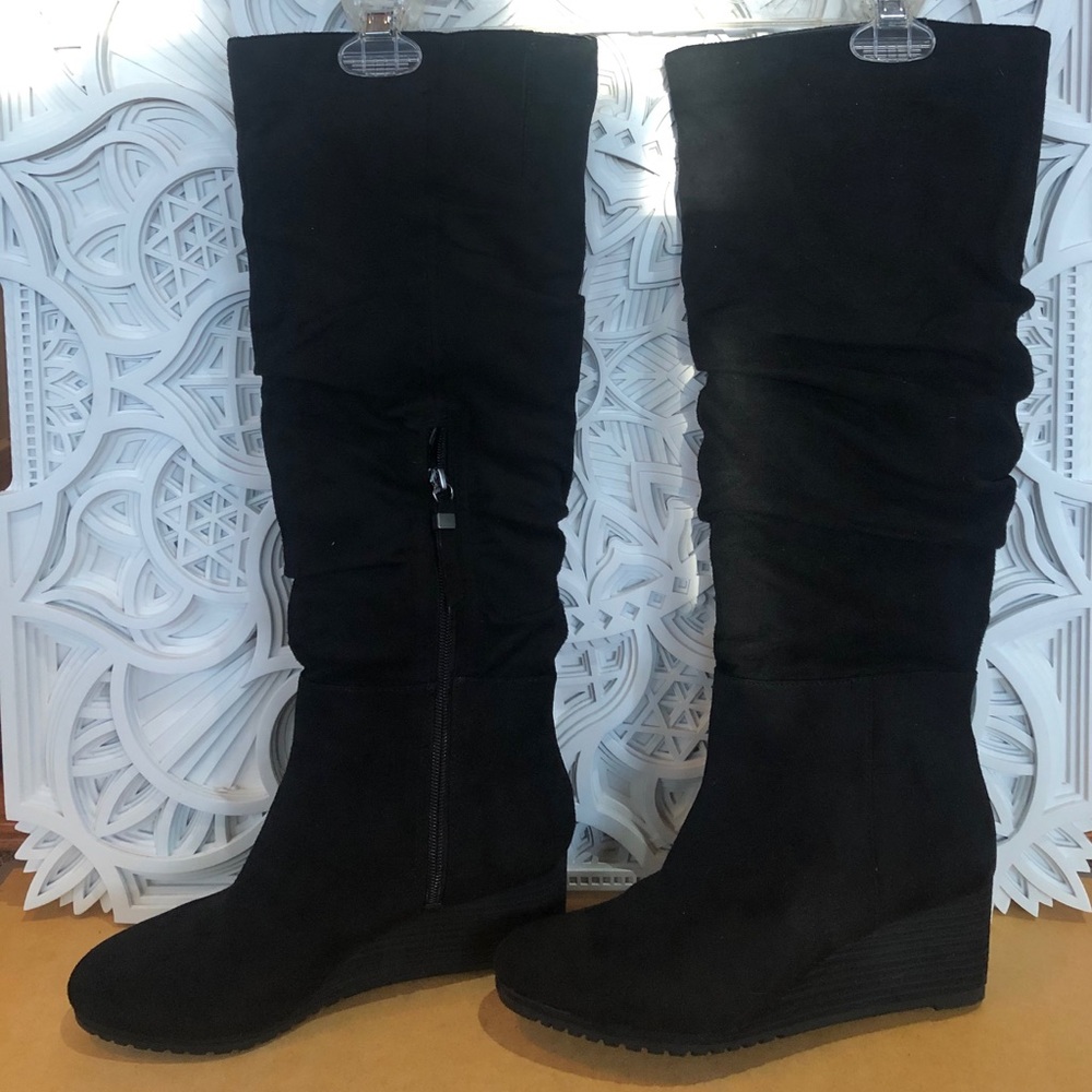 Dr Scholl’s black “Central” knee high boots 🖤NWOB